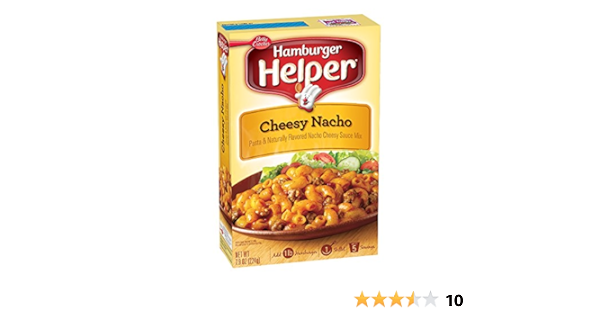 Amazon Com Hamburger Helper Cheesy Nacho 7 9 Ounce Boxes Pack Of 6 Prepared Meat Dishes Grocery Gourmet Food