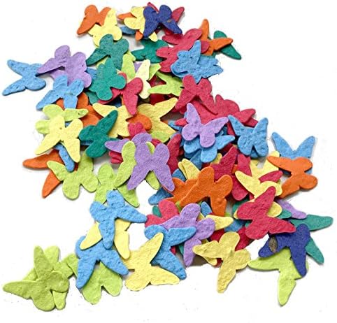 Seed Paper Butterfly Party &amp; Wedding Favors Vibrant Assorted (Qty. 100)