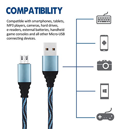 Micro-USB-Cable-Xcords-USB-20-to-Micro-USB-Android-Charger-Cable-High-Speed-USB-Sync-and-Charging-Cord-for-Android-Phones-Tablets-PS4-Xbox-One-and-More3Pack-6FT