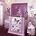 Lambs & Ivy Butterfly Lane Purple/White 5Piece Baby Crib Bedding Set