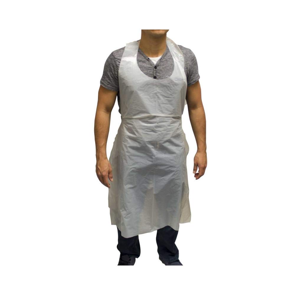 Ability Superstore White Value Polythene Aprons - Pack of 100