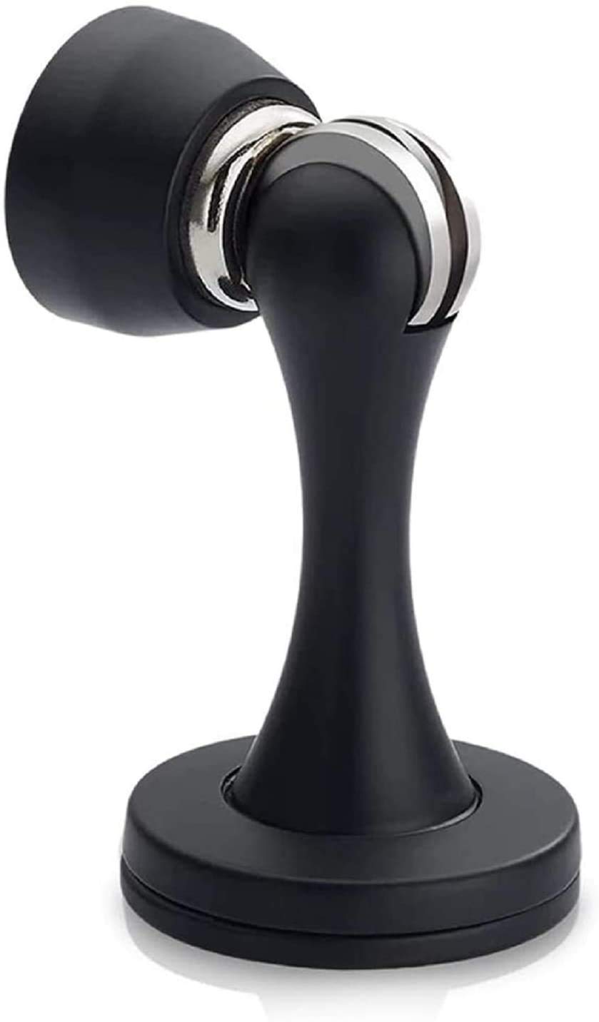 Magnetic Door Stops, KOLAKO 4 Pack Door Stopper Magnetic Door Stop Brushed Nickel Black Magnetic Door Holder Floor Wall Mount Oil Rubbed Decorative Door Catch