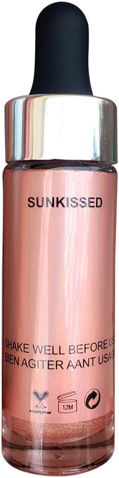 JinJin Highlighter Makeup Gold Liquid Face Eye Contour Brightener Glow Shimmer Waterproof Light Face Cosmetics (C)