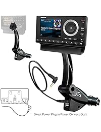 ChargerCity Dual USB Sirius XM Radio satelital Coche Camión Encendedor Socket w   Tilt Adjust & PowerConnect Adaptador de cable para Onyx Plus EZR EZ Lynx Stratus Starmate Xpress (Base para vehículo NO incluida)