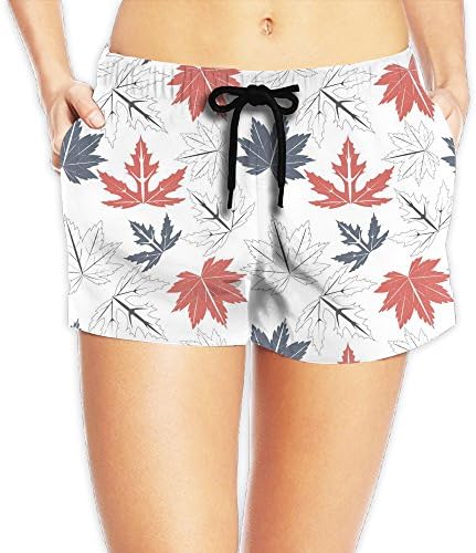 Maple Leaves Female Fresh High Waist Running Shorts The New Style