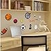 Amaonm Removable 3D Sport Ball Toy Games Wall Stickers Decor DIY Basketball Football Tennis Rugby Peel and Stick Fun Wall Decals for Kids bedroom Playroom Nursery School Classroom Boy Room Living room