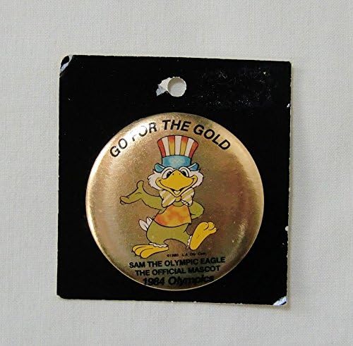 Amazon １９８４年開催 ロサンゼルス オリンピック イーグル サム Sam The Olympic Eagle 缶バッジ 未使用 バッジ ホビー