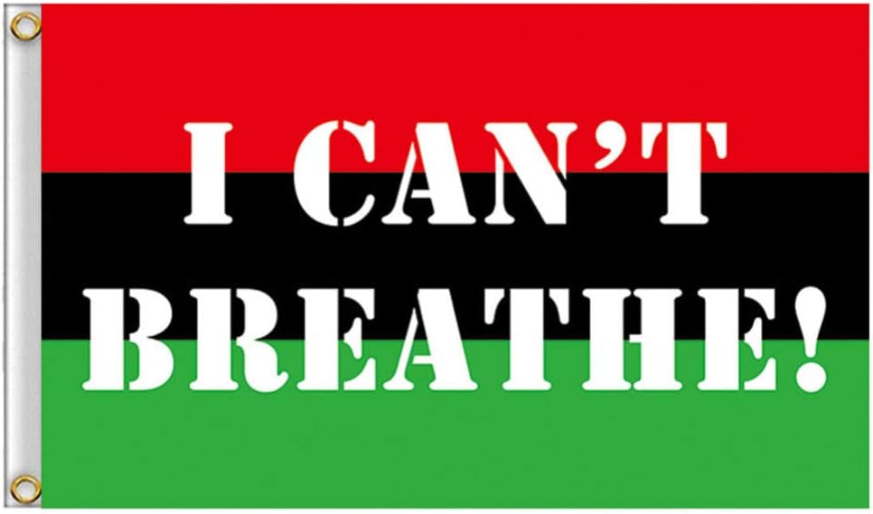 PretyZoom I Can't Breathe Flag Polyester Fabric Parade AntiBreath