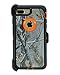 WallSkiN Turtle Series Cases iPhone 7 Plus/iPhone 8 Plus (Only) Full Body Protection Kickstand & Holster - Pinus (Tree Bough/Orange)