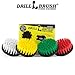 Drillbrush Home Cleaning Supplies Kit - Shower Cleaner Brush Drill Attachment Set - Tile - Bathtub - Kitchen Accessories - Spin Brush Cleaner - Oven Scrub Brushes for Drill - Bird Bath Brushes