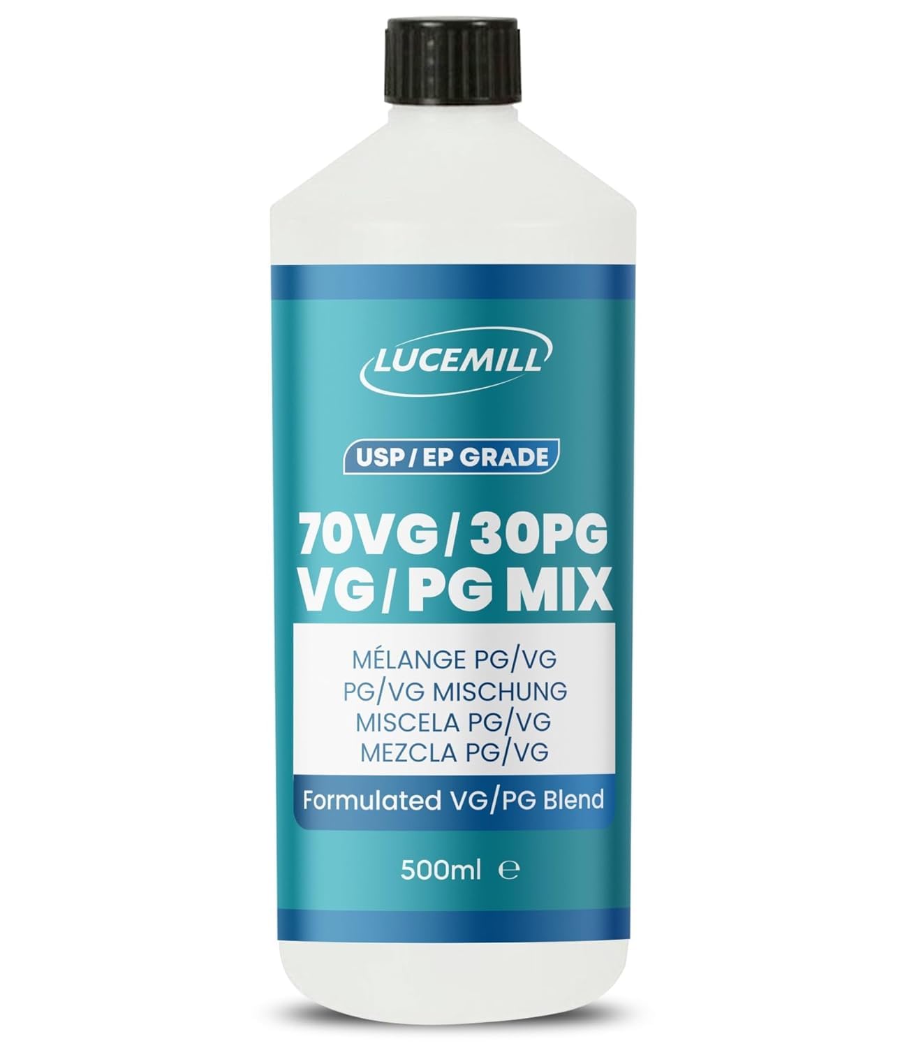 Lucemill 70VG/30PG Premixed Liquid | 500ml | High Purity USP/EP Grade | Smooth, Balanced 70/30 Blend for Pharmacuetical and Food Applications — image 1