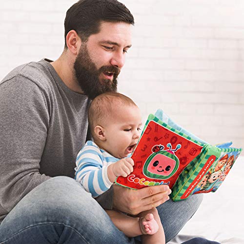 CoComelon Nursery Rhyme Singing Time Plush Book, Featuring Tethered JJ Plush Character Toy, for JJ’s Daily Musical Adventures – Books for Babies and Young Children