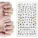 Halloween Nail Stickers, 3D Nail Tattoo Art Decals Decoration - 3 Sheets