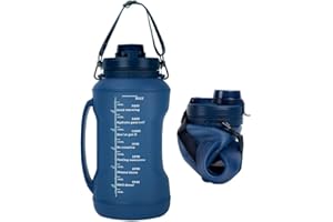 PARDUS 2L Large Capacity Water Bottle for Fitness, Portable Collapsible Cup,Ideal for Outdoor Sports and Travel (Blue