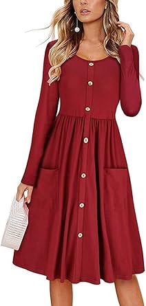 casual red summer dress