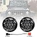 7 Inch 75W LED Headlights With DRL for Jeep Wrangler JK TJ LJ CJ, Newest Design CREE LED Hi/lo Beam, 1 Year Warranty