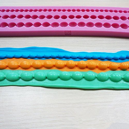 Miklan DIY Bakeware Of Cake Pearl String Paste Bead Clay Mold Fondant Cake Silicone Tool Decor