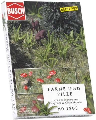Busch 1203 Ferns & Mushrooms 48/ HO Scenery Scale Model Scenery