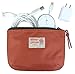 Rough Enough Electronics Tech Cable Travel Organizer Bag Case Small Makeup Bag for Purse with Zipper in Nylon Orange