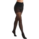 Seidiva 40D Tummy Control Sheer Tights for Women, Hihg Waist Silky Stockings, Control Top Pantyhose with Reinforced Toes