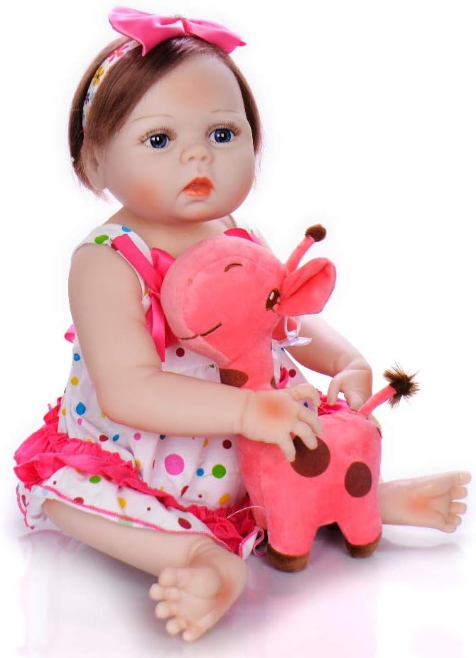 Prezzo LVYE1 Pieno di Silicone Vinile Reborn Menina Boneca in Fibra di Capelli 57 Centimetri Realistica Rinato Bambole del Bambino 23 ''di Modo di Compleanno per Bambini Regalo di Natale Offerte
