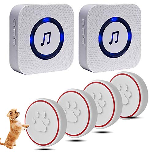 ChunHee Wireless Dog Doorbells for Potty Training Doggies Door Bell for