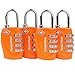 4 Pack TSA Approved Luggage Locks for Travel Safety, Small 4 Digit Combination Padlocks for Suitcases, Lockers & Bags