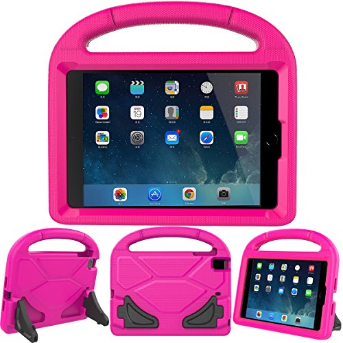 LEDNICEKER Kids Case for iPad Mini 1 2 3 4 5 - Light Weight Shock Proof Handle Friendly Convertible Stand Kids Case for iPad Mini, Mini 5, Mini 4,iPad Mini 3rd Generation, Mini 2 Tablet - Magenta/Rose