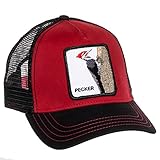 Goorin Bros Mens Woody Pecker Animal Trucker Baseball Cap (Red)