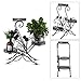Cocoarm 3 Tiers Metal Plant Stand Rustproof Iron Art Flower Holder Rack Steel Planter Support Garden & Home Decorative Pots Containers Stand For Indoor Outdoor Balcony Living Room Plant Display(Black)thumb 2