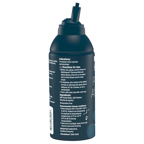 NEILMED NEILCLEANSE PIERCING AFTERCARE, FINE MIST, 6.3 FLUID OUNCE