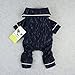 Fitwarm Stylish Dog Pajamas Pet Clothes PJS Coat Jumpsuit Soft Thick Warm Cotton Blue Medium