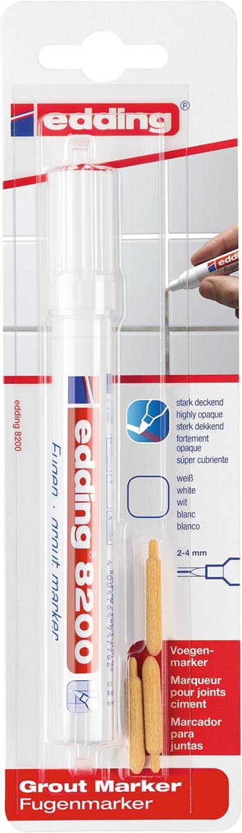 edding Special Marker 8200 Joint Marker Repair & Care at Home 2-4mm White