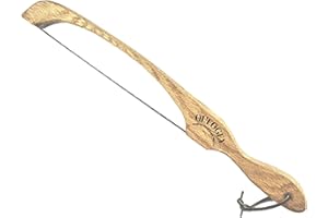 Cozy Home Bakery Essential: OL'FOGEY Solid Oak Bow Bread Knife – Slice Your Fresh-Baked Sourdough, Bagels & Baguettes, Just L