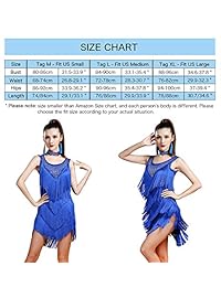 ZX Z & x mujeres sin mangas Rhinestone adornado con flecos Flapper baile latino vestido