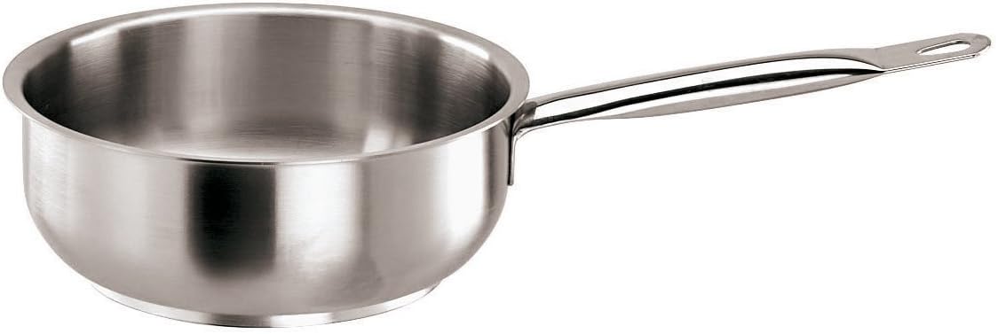 Paderno World Cuisine 11013-26 Stainless Steel Saucier Pan, Large, Gray