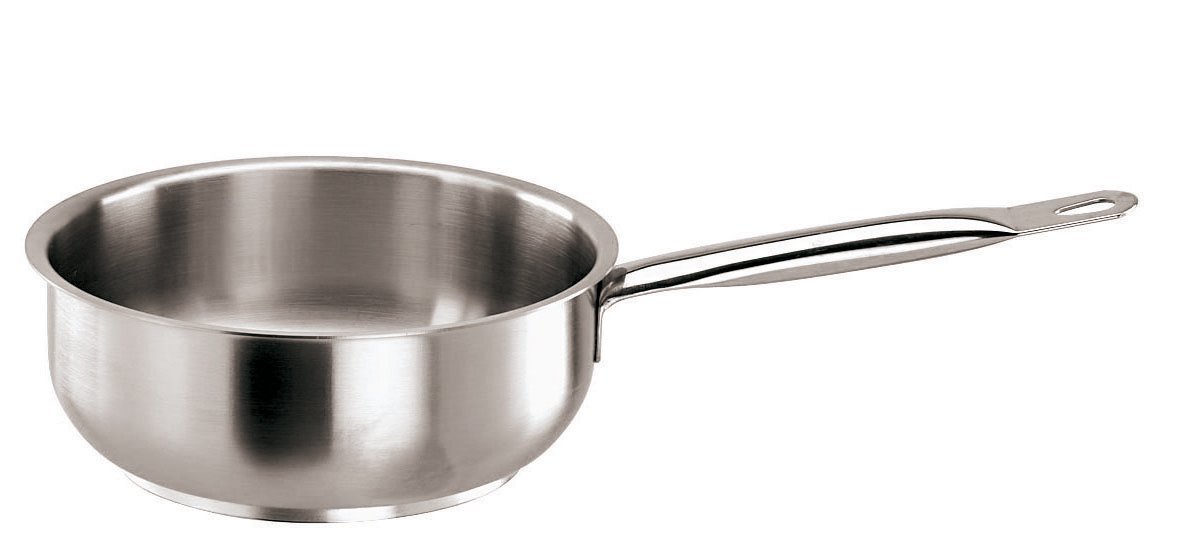 Paderno World Cuisine Stainless Steel Saucier Pan, Small, Gray