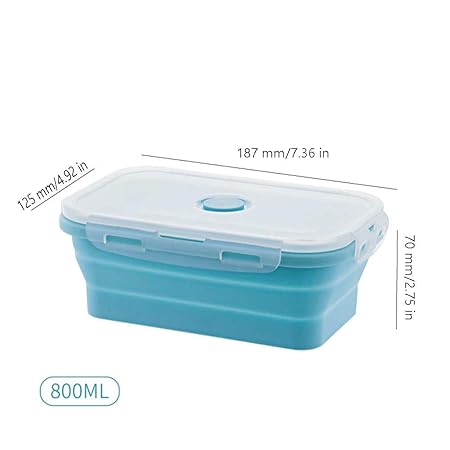 WYING Gel de Sílice Doblez Caja de Almuerzo Portátil Sello ...