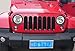 Matte Black Headlight Bezels Cover Guard Compatible for 2007-2017 Jeep Wrangler JK & Unlimited - 1 Pair