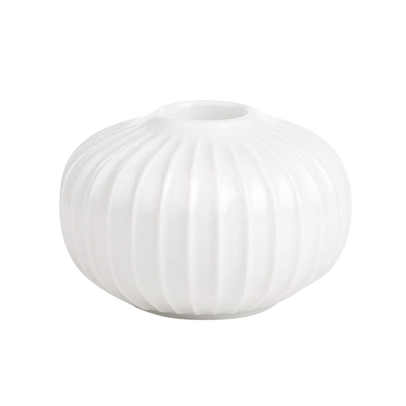 Kähler Hammershøi Candle Holder Round Diameter 8 cm Danish Design White Wide
