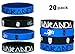 20 pcs Black Panther WAKANDAParty Favors Wristband/Size Adult and Kids. (Black Panther, Adult)