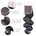 Brazilian Body Wave Human Hair 3 Bundles with Closure Free Part (10 12 14 +10 Closure) 100% Unprocessed Virgin Human Hair extensions With body wave Lace Closure Natural Black