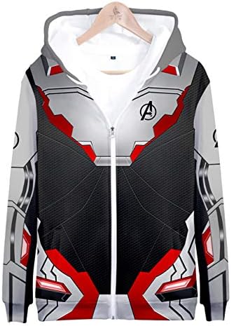 Avengers Endgame Advanced Tech Quantum Hoodie Adult Sweatshirt Cosplay Costume with Pocket Jacket