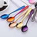 DOBUYOO 8 Pieces 18/10 Dessert Spoons Teaspoons Small Coffee Spoons Espresso Spoons, 5.5 Inch (multicolor)