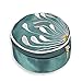 Travel Jewelry Case - Embroidered Chrysanthemum (Seafoam)