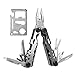 PACEARTH Multitool Pliers Durable Saw Stainless Steel Compact Lightweight Portable with Scissors Knife Screwdriver Opener Military Card Buckle Safe to Use for Fishing Hiking Survival Camping