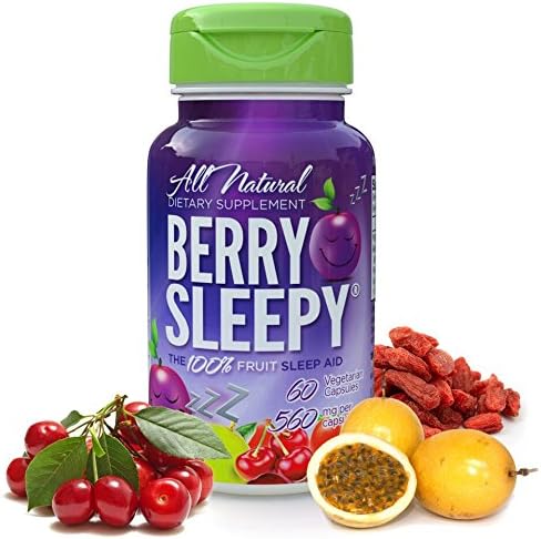 (#1 All Natural Sleep Aid) - Berry Sleepy - Better Than Melatonin - Fall Asleep Fast & Wake Refreshed | Doctor Recommended - Better Than Herbal Sleeping Pills, Non-habit Forming | Enjoy Natural Sleep. 60 Veg Capsules, 560 mg each
