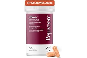 Rejuveen Uflora Vaginal Probiotics | Supports Vaginal Health, Moisture & Yeast | Enhances Intimate Wellness | Clinically Proven Dosages | Probiotics, Cranberry, Ashwagandha | 60 Ct