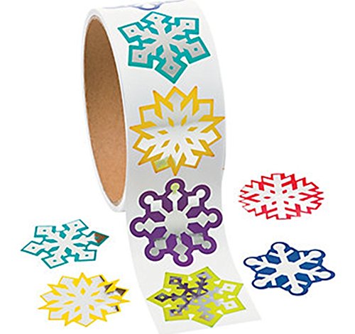 Foil snowflake stickers - scrapbook crafts christmas sn…