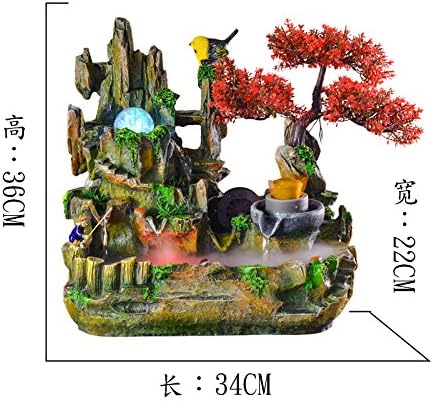 Business gifts Home Furnishing Shui bonsai rockery water fountain wheel humidifier Feng Shui lucky decoration decoration,Fogs of autumn leaf belt in the mountains
